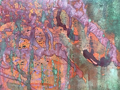 Lot 1227 - Jeremy Fraser (b.1941) acrylic on canvas - Metamorphosis, framed