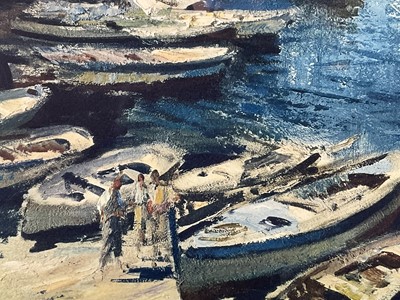 Lot 1212 - Edward Seago (1910-1974) signed lithograph - The Port of Pinza, published by Frost & Reed 1960, blindtamp lower left, 49cm x 66cm, in glazed frame