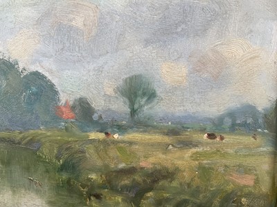 Lot 1256 - Owen Waters (1916-2004) oil on board - Norfolk River, signed, 32cm x 40cm, in gilt frame