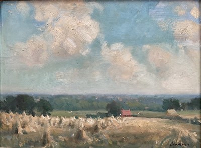 Lot 1257 - Owen Waters (1916-2004) oil on board - Norfolk Landscape, signed, 29cm x 39cm, in gilt frame