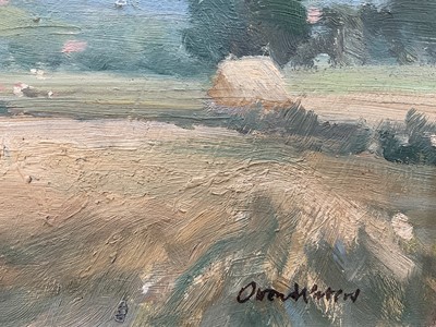 Lot 1257 - Owen Waters (1916-2004) oil on board - Norfolk Landscape, signed, 29cm x 39cm, in gilt frame