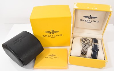 Lot 703 - Breitling watch made for Spanish airforce acrobatics team, limited to 1000, with travelling case and associated box and papers