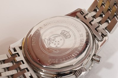 Lot 703 - Breitling watch made for Spanish airforce acrobatics team, limited to 1000, with travelling case and associated box and papers