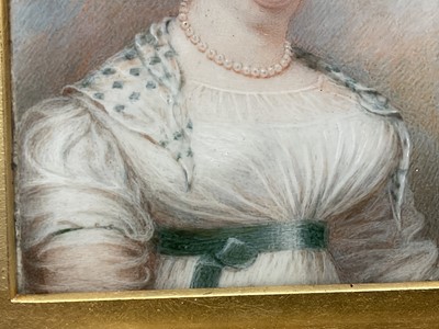 Lot 986 - J T Mitchell (act 1798-1830) portrait miniature on ivory