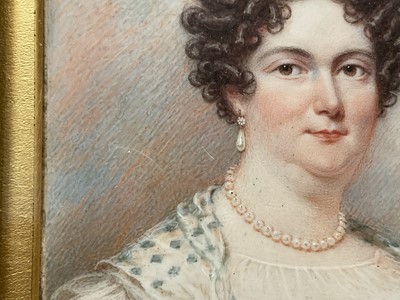 Lot 986 - J T Mitchell (act 1798-1830) portrait miniature on ivory