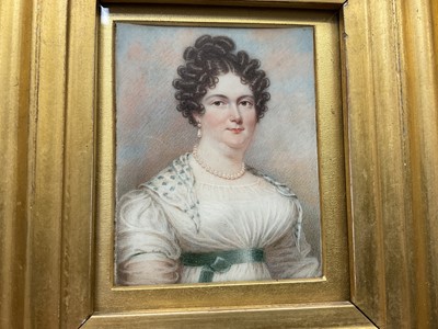 Lot 986 - J T Mitchell (act 1798-1830) portrait miniature on ivory