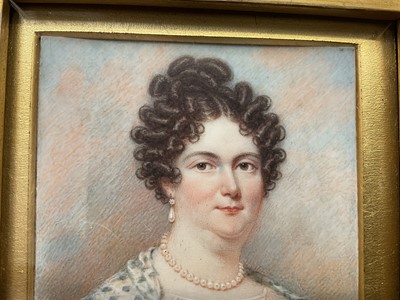 Lot 986 - J T Mitchell (act 1798-1830) portrait miniature on ivory