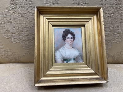 Lot 986 - J T Mitchell (act 1798-1830) portrait miniature on ivory