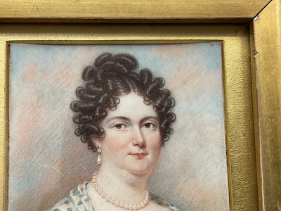 Lot 986 - J T Mitchell (act 1798-1830) portrait miniature on ivory