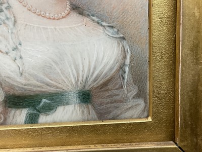 Lot 986 - J T Mitchell (act 1798-1830) portrait miniature on ivory