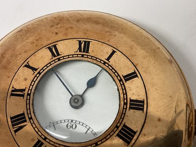Lot 714 - 1920s 9ct gold half hunter pocket watch with Swiss button-wind movement by Syren, in 9ct gold case, Chester 1922.
