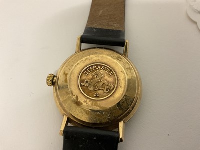 Lot 683 - 1960s gentlemen's Omega Automatic Seamaster De Ville 9ct gold wristwatch on leather strap