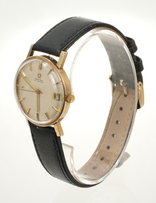 Lot 684 - Late 1960s gentlemen's Omega 9ct gold Automatic wristwatch on leather strap