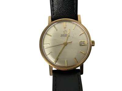 Lot 684 - Late 1960s gentlemen's Omega 9ct gold Automatic wristwatch on leather strap