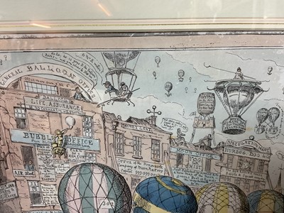 Lot 993 - George Cruikshank (1789-1856) hand coloured etching - 'A Scene in the Farce of "Lofty Projects"...', published July 17th 1825 by G. Humphrey, BM 14787, 26cm x 37cm, in glazed frame