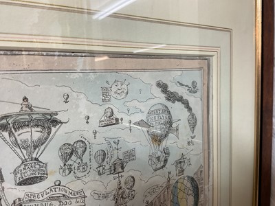 Lot 993 - George Cruikshank (1789-1856) hand coloured etching - 'A Scene in the Farce of "Lofty Projects"...', published July 17th 1825 by G. Humphrey, BM 14787, 26cm x 37cm, in glazed frame