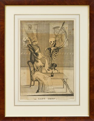 Lot 1012 - Robert Dighton (1752-1814) etching - 'Death and Life Contrasted', 1784, BM 3792, 35cm x 24.4cm, M. Darly etching - 'Macaronies Drawn After The Life', published 1772, 18cm x 24cm and M. Darly 'Th...