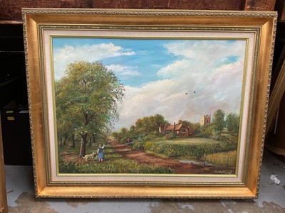 Lot 941 - Local interest: Len Stephenson, two landscapes, oil on canvas, together with another oil signed W. Parnell (3)