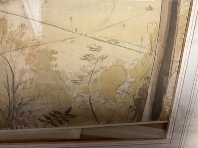Lot 179 - Geoffrey Robinson, watercolour, View from quarry woods towards the Thames, 25 x 35cm, glazed frame