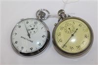 Lot 616 - Stainless steel stopWatches by Breitling -...