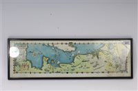 Lot 617 - Second World War coloured cartoon map...