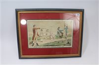 Lot 620 - Late 18th century coloured etching - Bloody...