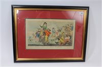 Lot 621 - Late 18th century coloured etching - The...