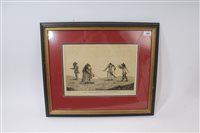 Lot 622 - 18th century etching - The Macaroni Duelists,...