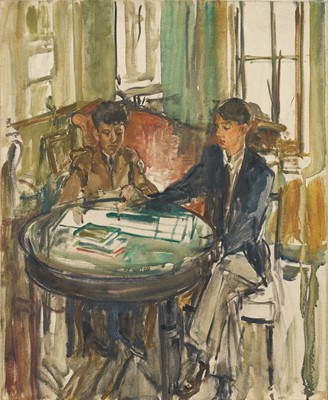 Lot 913 - *Amy Millar Watt (1900-1956) oil on canvas, Teddie Lucie-Smith and George Millar Watt, 1947