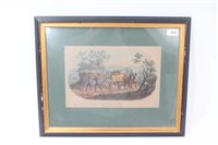 Lot 624 - William IV coloured engraving - A Duel...