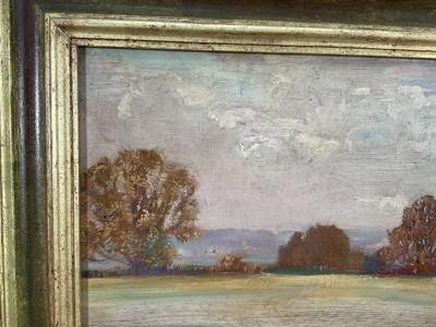 Lot 917 - *John Millar Watt (1895-1975) oil on board, Langham Church, 25cm x 32cm, in gilt frame