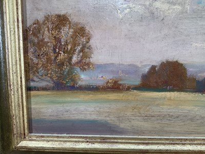Lot 917 - *John Millar Watt (1895-1975) oil on board, Langham Church, 25cm x 32cm, in gilt frame