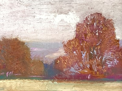 Lot 917 - *John Millar Watt (1895-1975) oil on board, Langham Church, 25cm x 32cm, in gilt frame