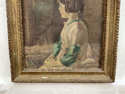 Lot 919 - *John Millar Watt (1895-1975) oil on board, Portrait of Mary at the age of six
