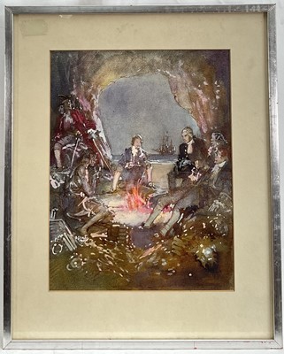 Lot 920 - *John Millar Watt (1895-1975) watercolour, Treasure Island
