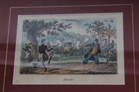 Lot 626 - Robert Cruikshank, coloured engraving of a...