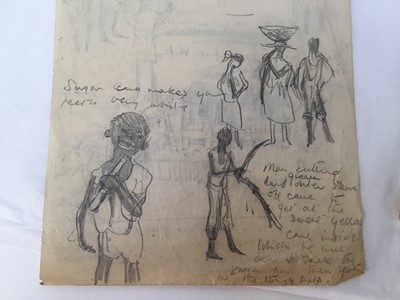 Lot 931 - *Mary Millar Watt (1924-2023) group of works on paper relating to a sketching tour to Jamaica in 1952
