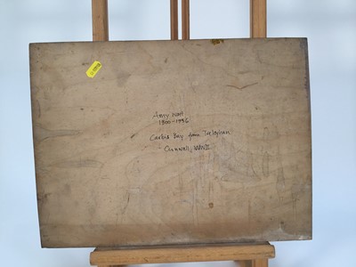 Lot 928 - *Amy Millar Watt (1900-1956) oil on panel - Fiery sky over Carbis Bay, St Ives, together with three further oil sketches by the same hand