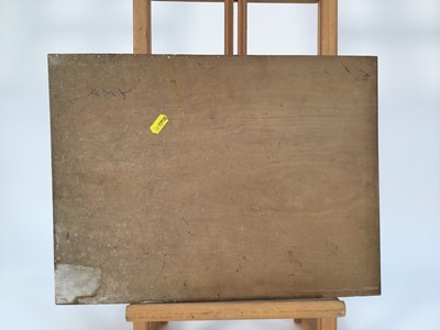 Lot 928 - *Amy Millar Watt (1900-1956) oil on panel - Fiery sky over Carbis Bay, St Ives, together with three further oil sketches by the same hand
