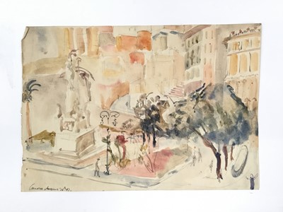 Lot 923 - *Mary Millar Watt (1924-2023) watercolour - Royal Academy Soirée 1947, together with a collection of works on paper by the same hand