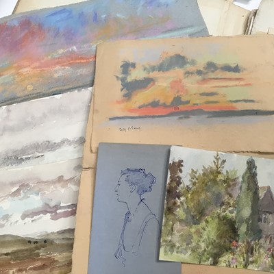 Lot 924 - *Amy Millar Watt (1900-1956), large collection of sketchbooks and sketchbook material