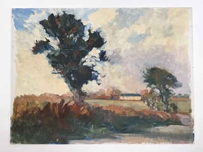 Lot 925 - *Mary Millar Watt (1924-2023) oil on board, Cellardyke, signed, and a collection of unframed works in a variety of media