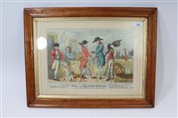 Lot 627 - Late 18th century coloured etching by Uncle...