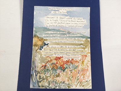 Lot 927 - *Mary Millar Watt (1924-2023) 'A week in Provence' collection of watercolours, presented in an album