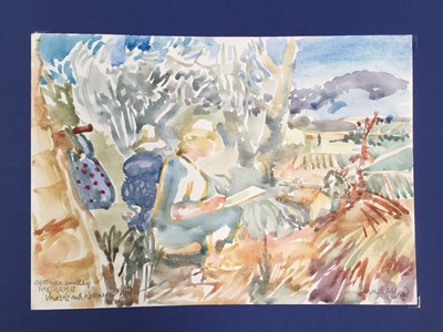 Lot 927 - *Mary Millar Watt (1924-2023) 'A week in Provence' collection of watercolours, presented in an album