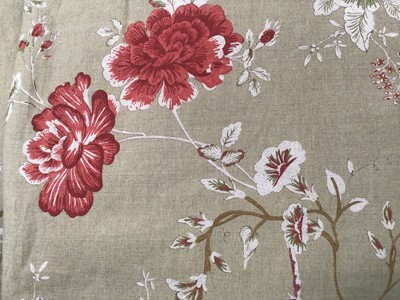 Lot 2069 - Pair of curtains 'Kylane' by Acquitaine, pinch pleat heading and interlined