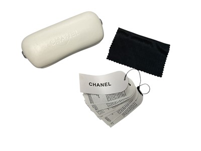Lot 2059 - Chanel rhinestone rimless sunglasses 4017 C 125/H 62 17 120 with box.