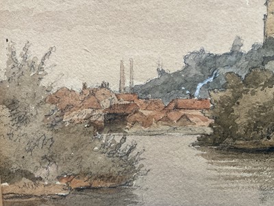 Lot 1157 - James Stark (1794-1859) watercolour - Windsor Castle, exhibition labels verso, 23cm x 33cm, in glazed gilt frame