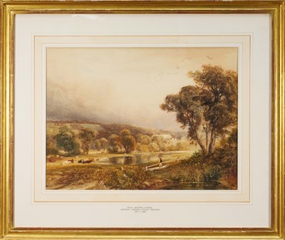 Lot 1185 - Anthony Vandyke Copley Fielding (1787-1855) watercolour - A view at Arundel, Sussex, signed, in glazed gilt frame