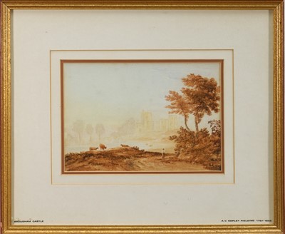 Lot 1188 - Anthony Vandyke Copley Fielding (1787-1855) watercolour – View of Brougham Castle, Westmoreland, in glazed gilt frame
